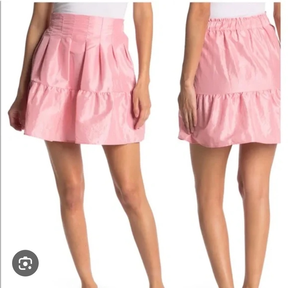 Topshop Pink Taffeta Lantern Mini Skirt Barbiecore - Picture 6 of 6
